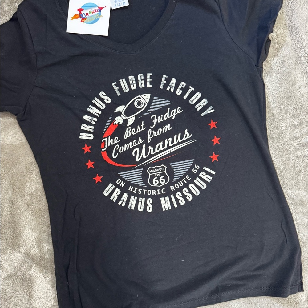 Black Graphic T-Shirt from Uranus Fudge Factory